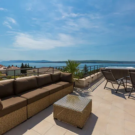 Modernes Nur 100 Meter Zum Mit Sauna, Whirlpool, Meerblick Apartman Dramalj